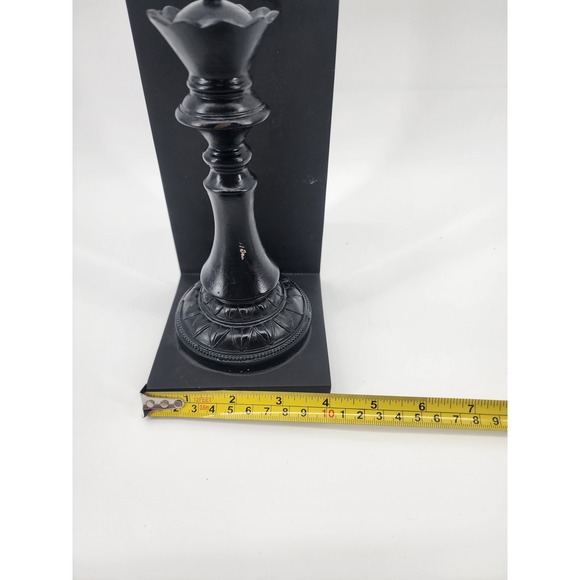 Black Chess Queen Bookend Decorative Shelf Decor Academia Eclectic Trinket Game - Picture 5 of 6